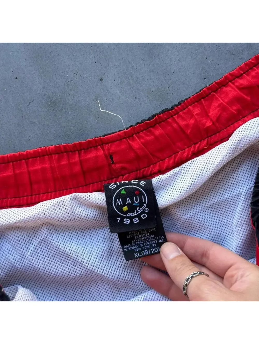y2k maui and sons swimwear dragon board shorts